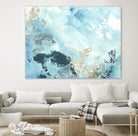Aqua Wave Form II by June Erica Vess on GIANT ART - blue abstract