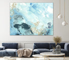 Aqua Wave Form II by June Erica Vess on GIANT ART - blue abstract