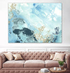 Aqua Wave Form II by June Erica Vess on GIANT ART - blue abstract
