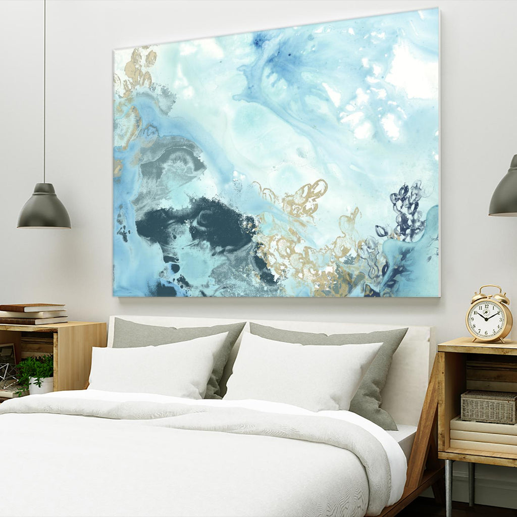 Aqua Wave Form II by June Erica Vess on GIANT ART - blue abstract