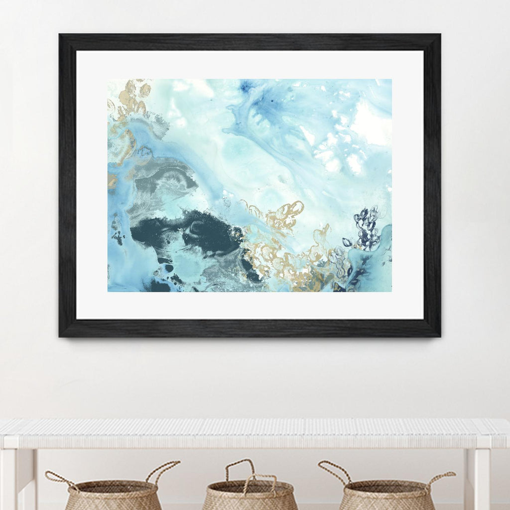 Aqua Wave Form II by June Erica Vess on GIANT ART - blue abstract