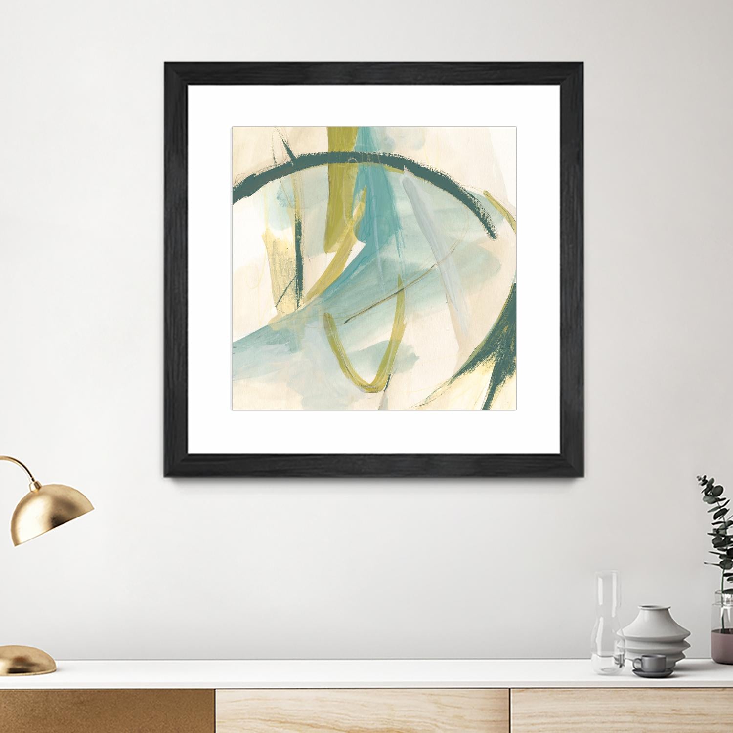Vertigo Note I by June Erica Vess on GIANT ART - green abstract