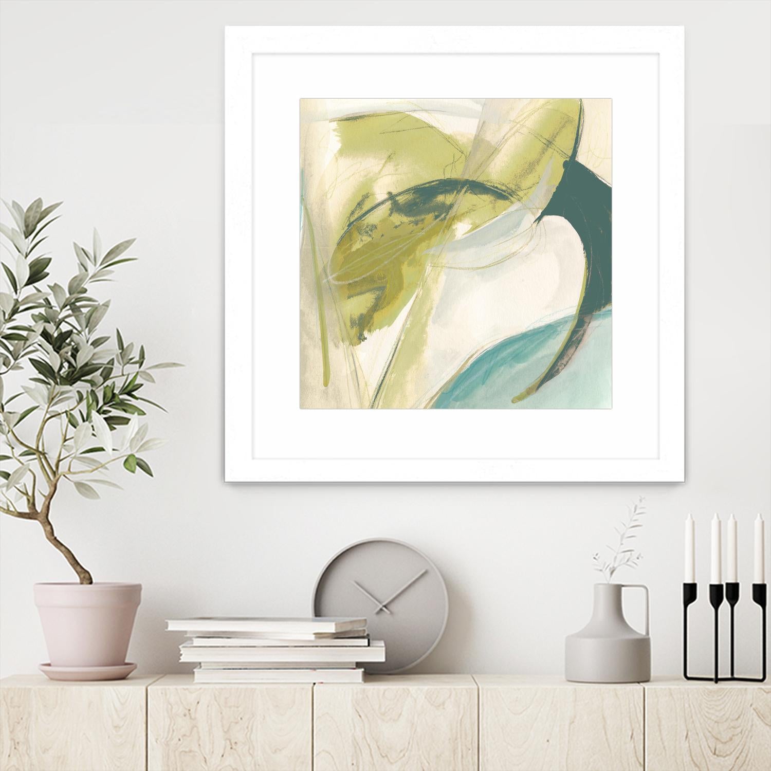 Vertigo Note II by June Erica Vess on GIANT ART - green abstract