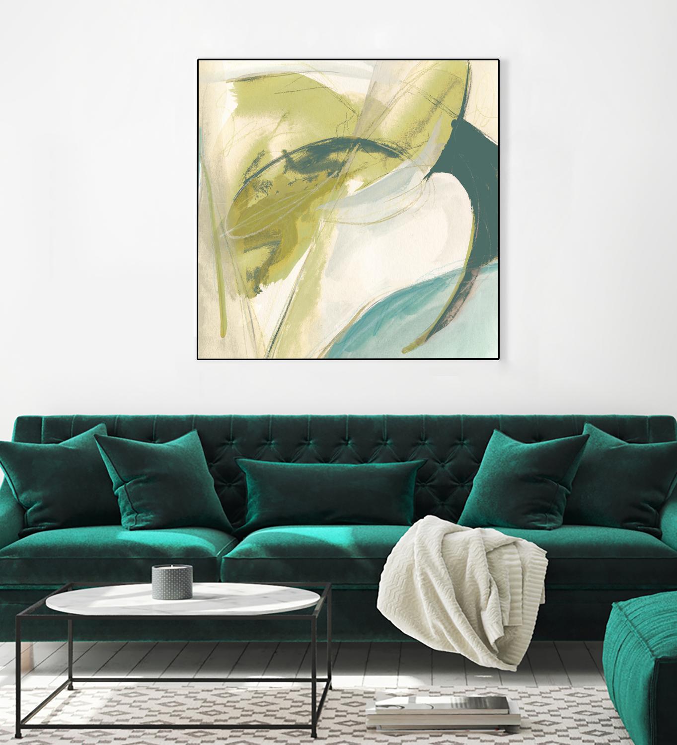 Vertigo Note II by June Erica Vess on GIANT ART - green abstract