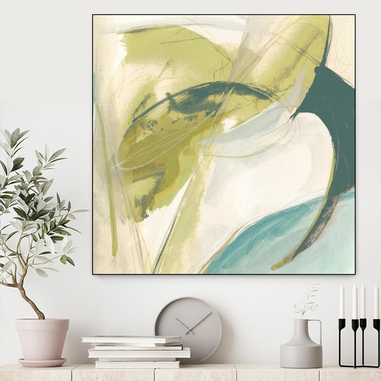 Vertigo Note II by June Erica Vess on GIANT ART - green abstract