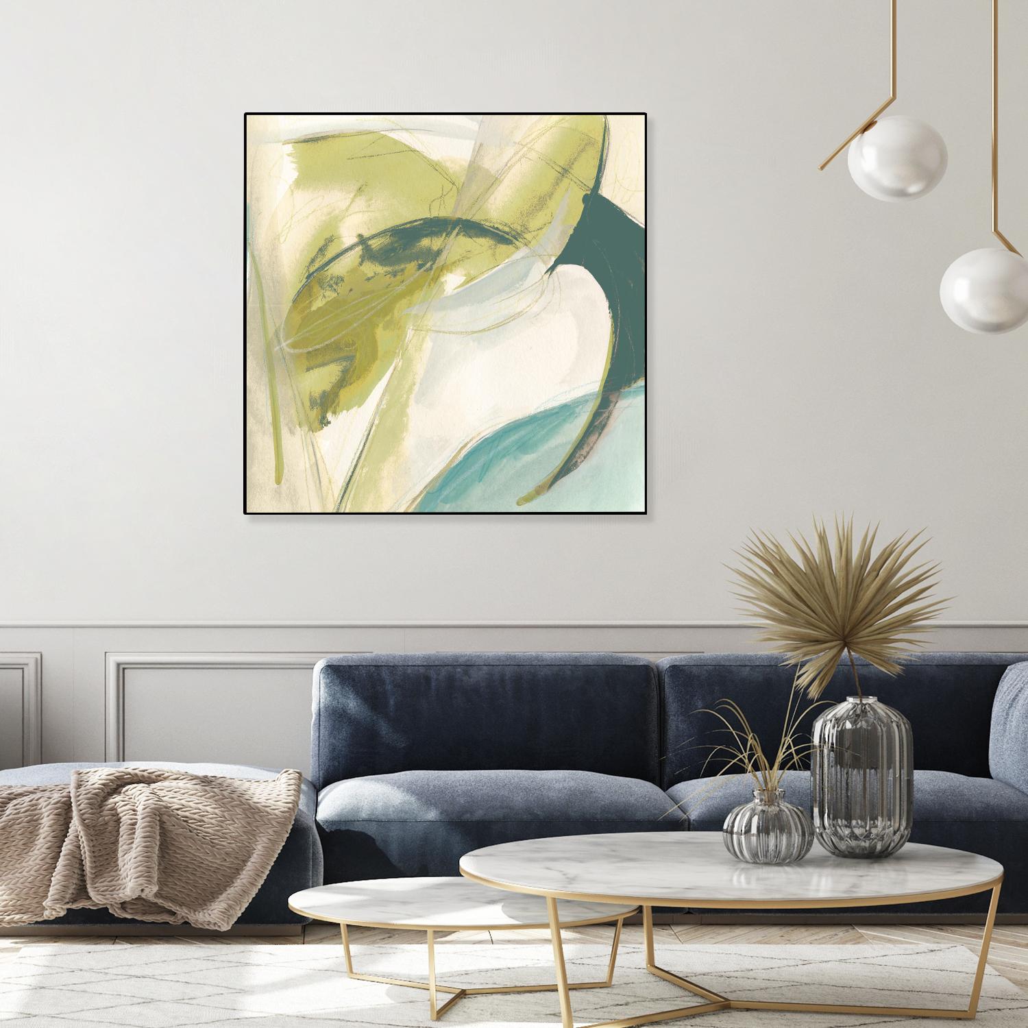 Vertigo Note II by June Erica Vess on GIANT ART - green abstract