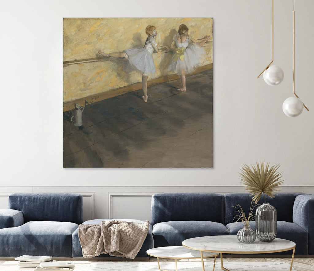 Dancers Practicing at the Barre by Edgar Degas on GIANT ART - brown fashion