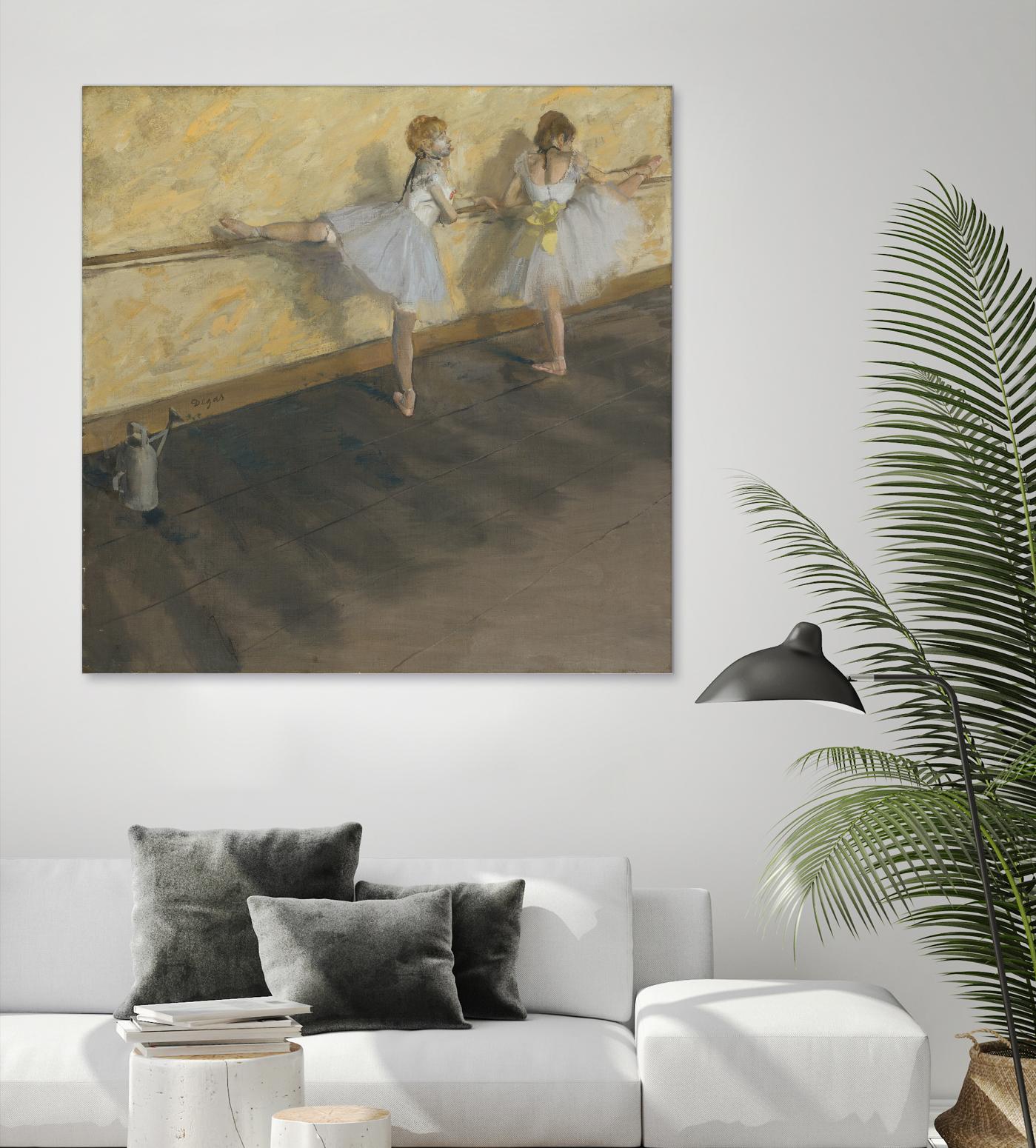 Dancers Practicing at the Barre by Edgar Degas on GIANT ART - brown fashion