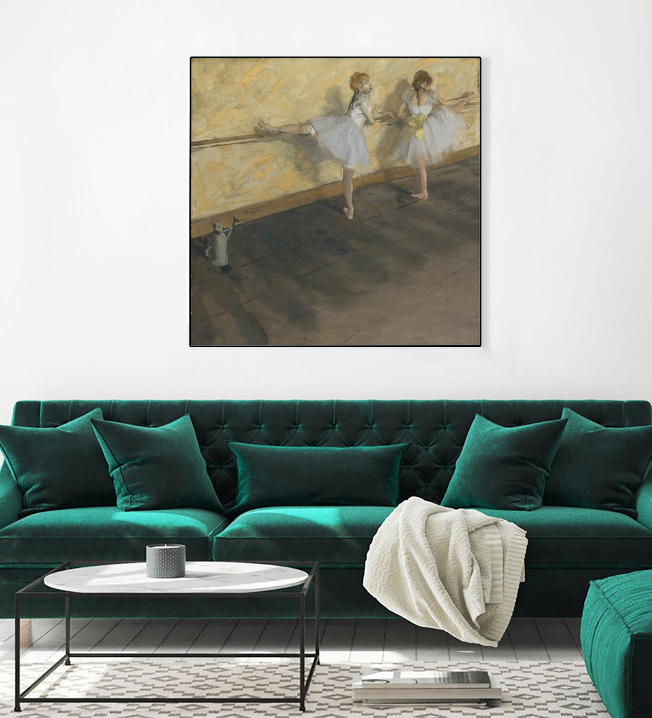 Dancers Practicing at the Barre by Edgar Degas on GIANT ART - brown fashion