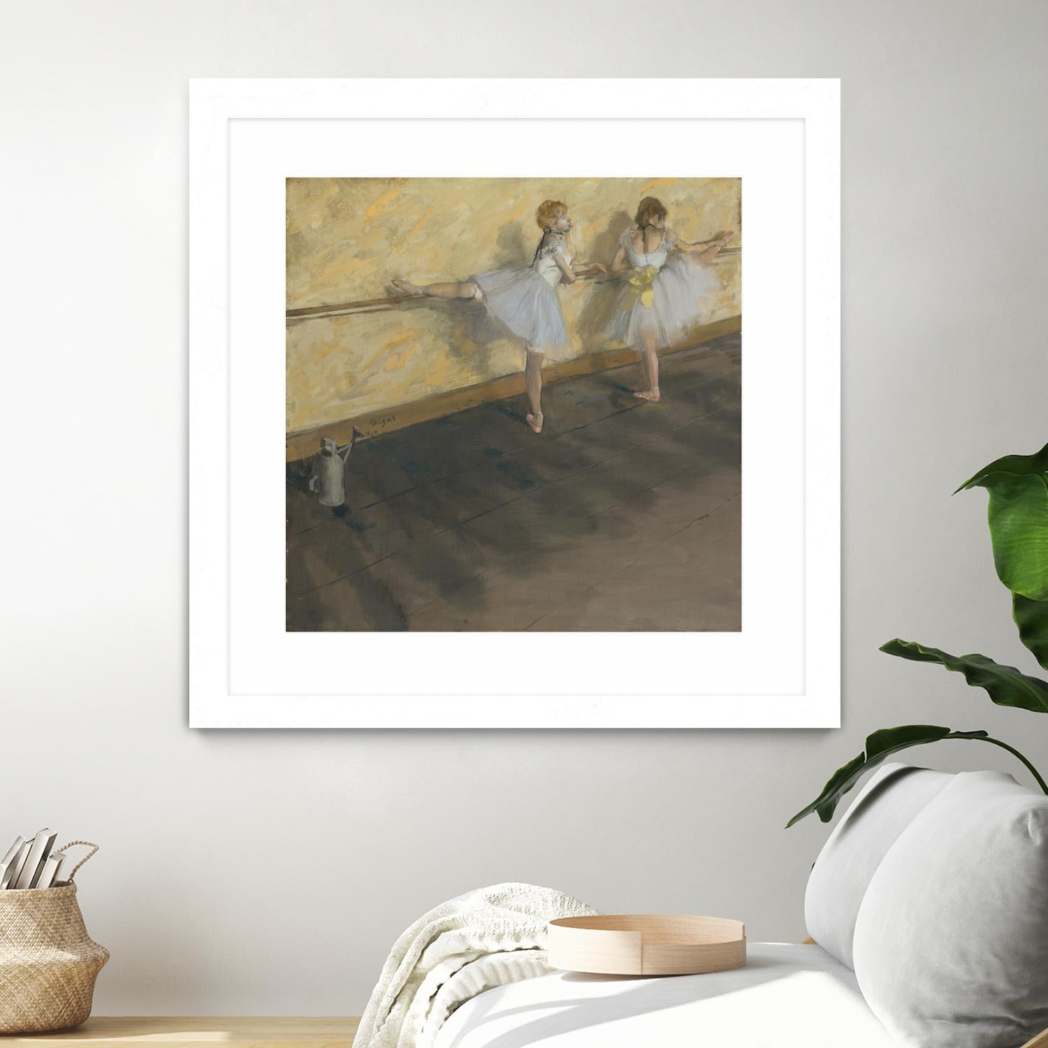 Dancers Practicing at the Barre by Edgar Degas on GIANT ART - brown fashion