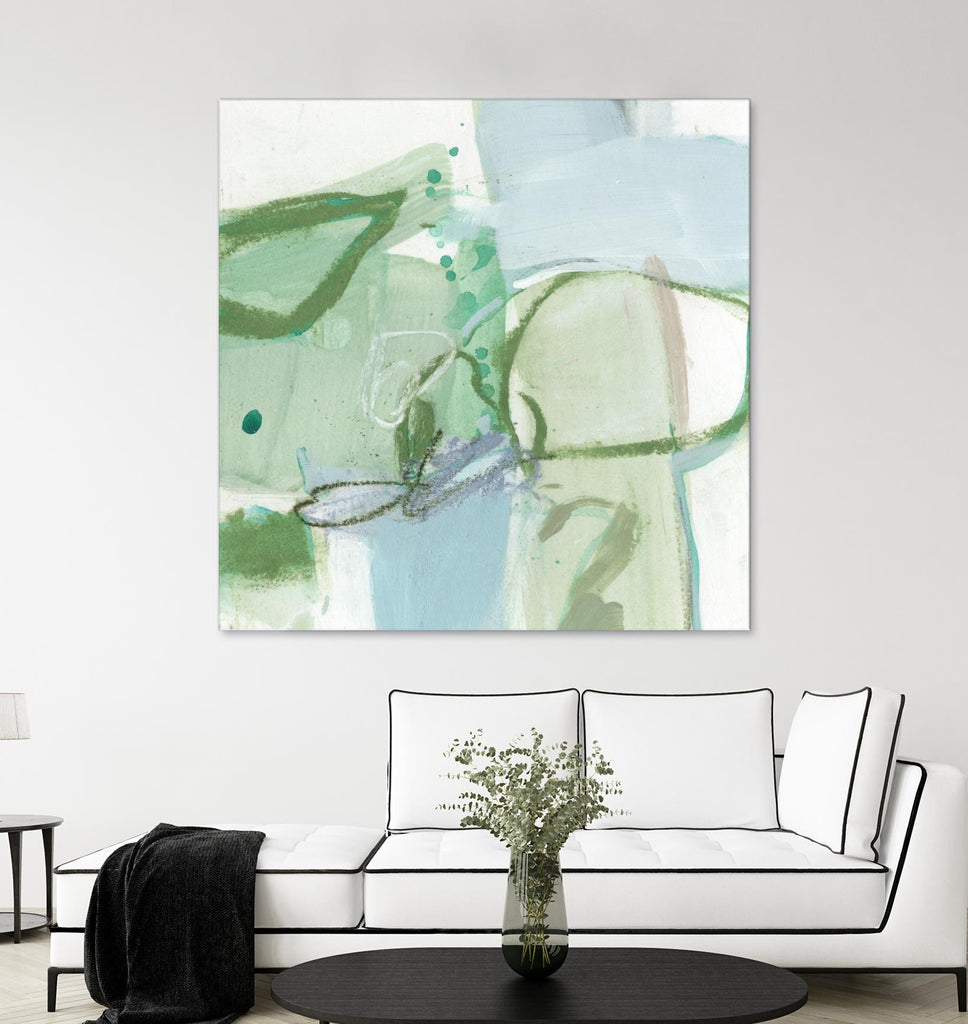 Olive I par Christina Long sur GIANT ART - vert abstrait