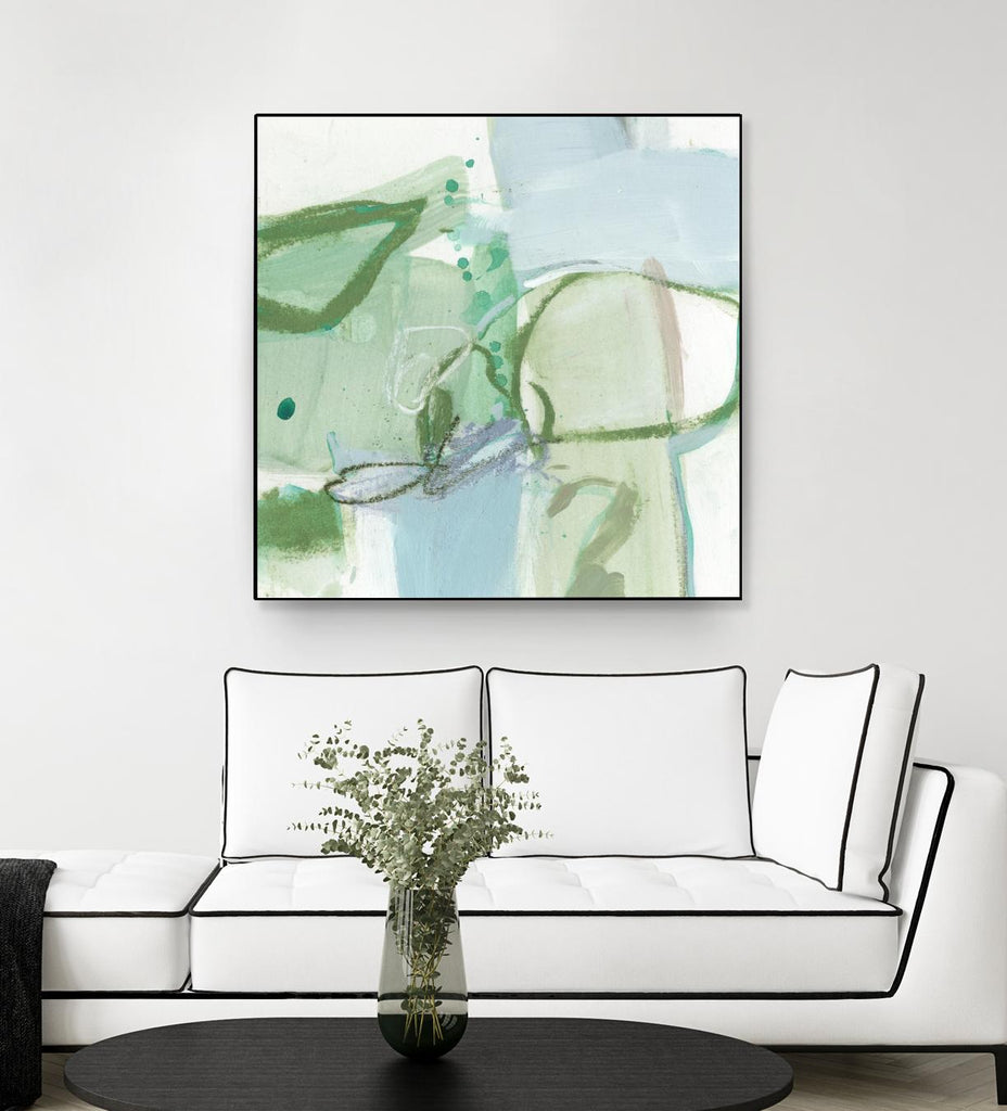 Olive I par Christina Long sur GIANT ART - vert abstrait
