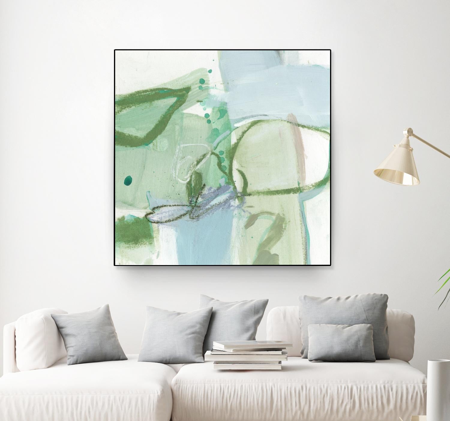 Olive I by Christina Long on GIANT ART - green abstract