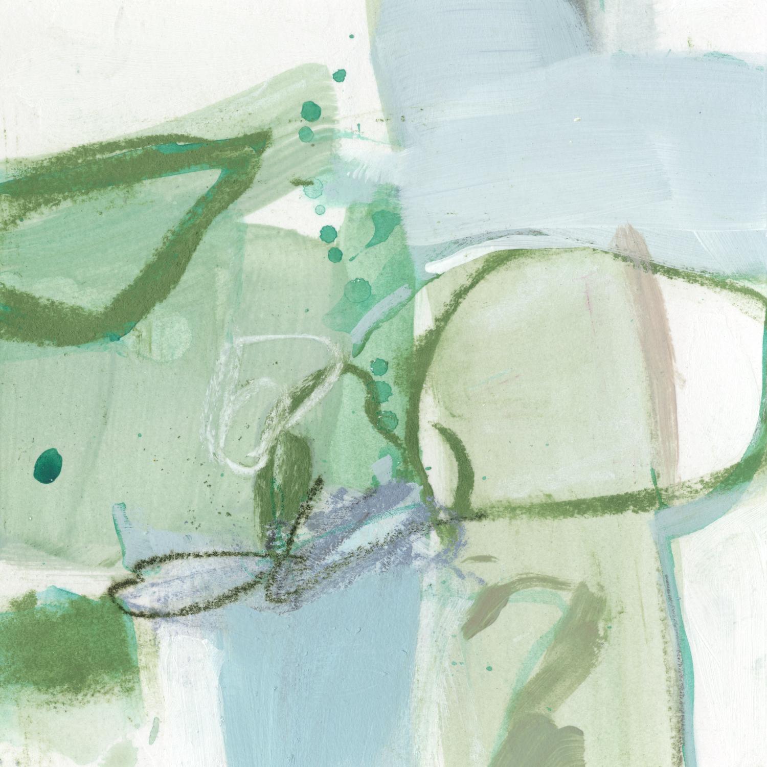 Olive I par Christina Long sur GIANT ART - vert abstrait