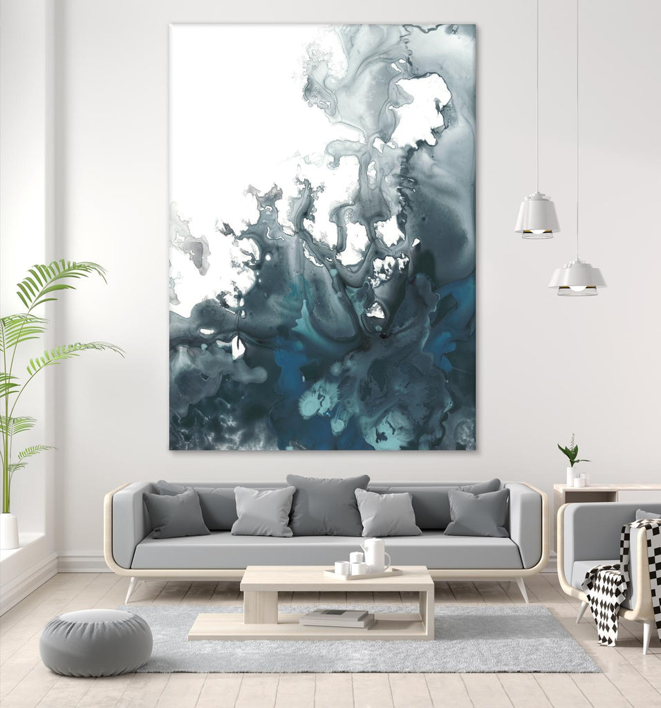 Indigo Tempest I by June Erica Vess on GIANT ART - green abstract