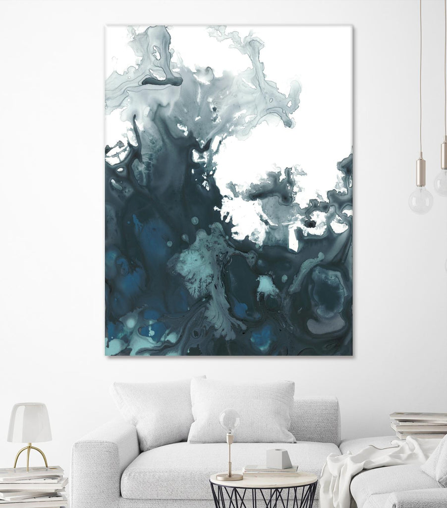 Indigo Tempest II by June Erica Vess on GIANT ART - green abstract