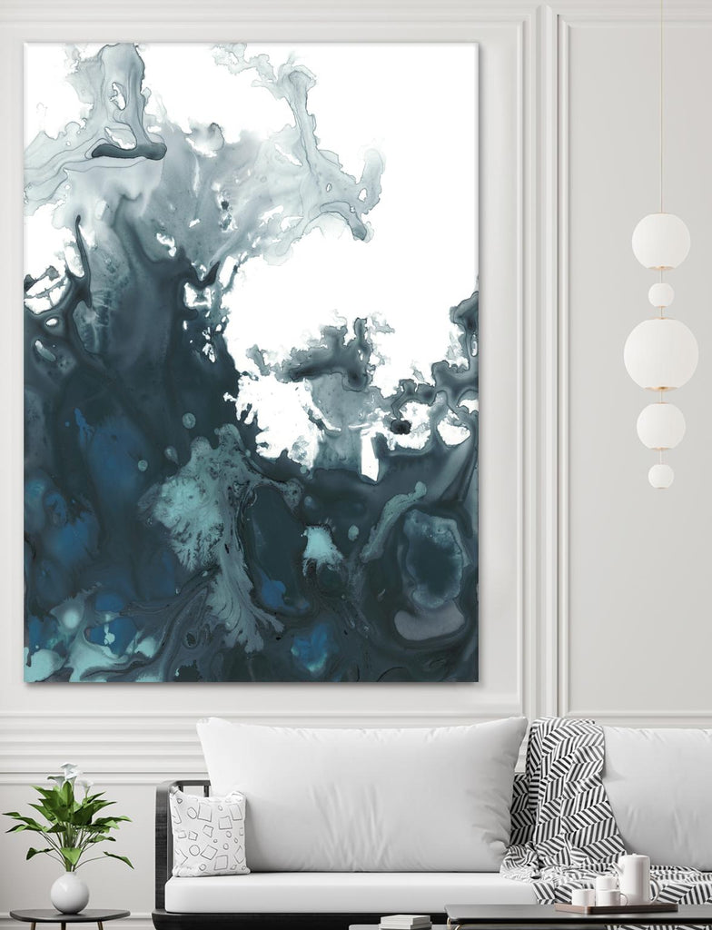 Indigo Tempest II by June Erica Vess on GIANT ART - green abstract