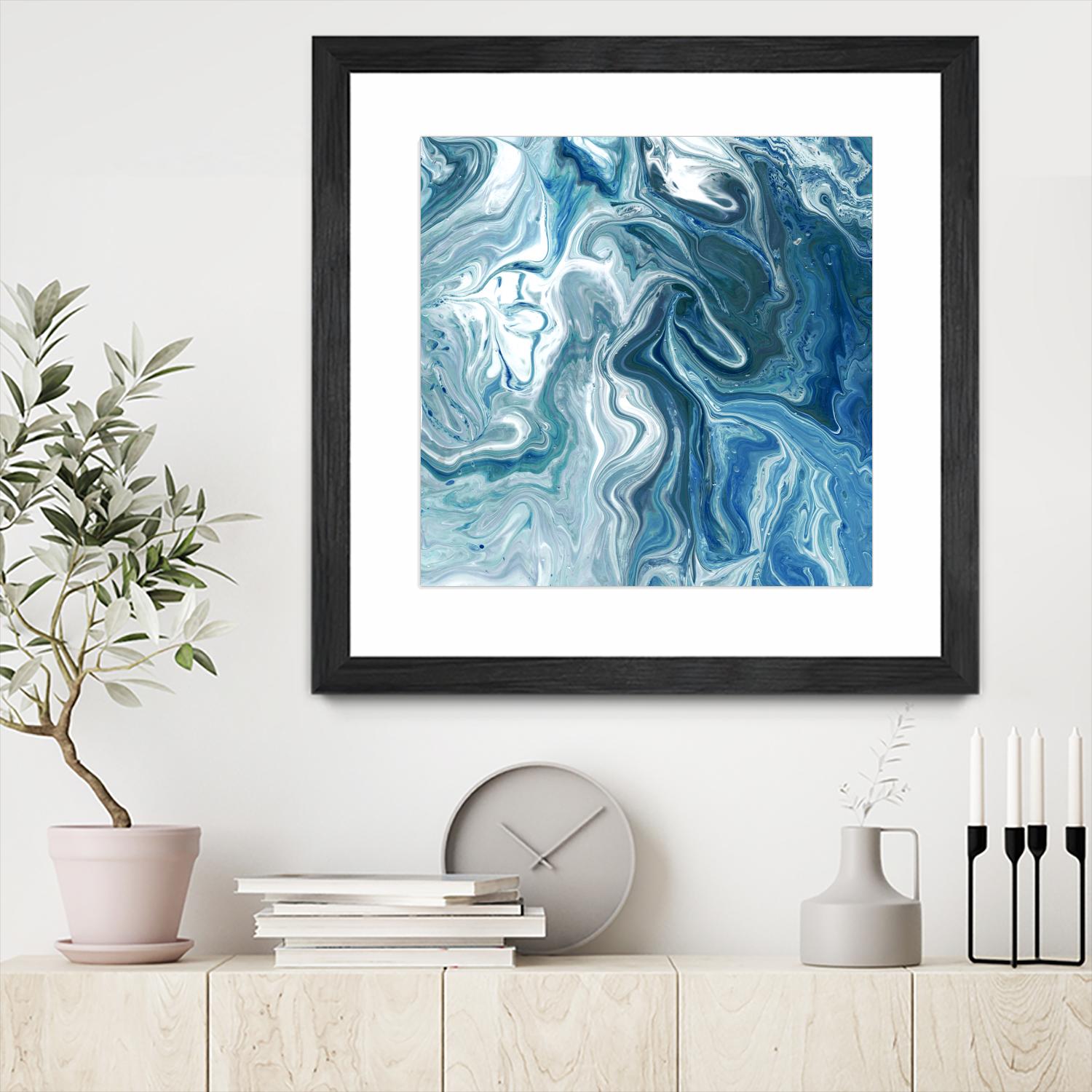 Indigo Minerals II by Jarman Fagalde on GIANT ART - blue abstract