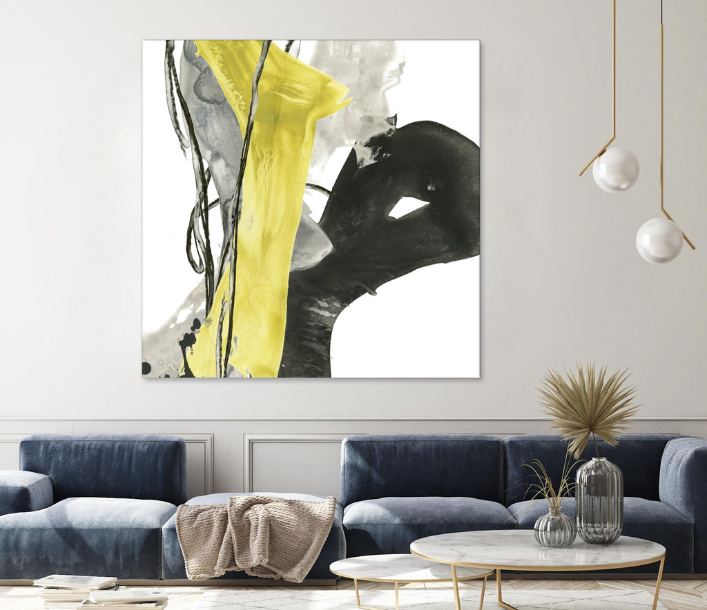 Citron Flux I by June Erica Vess on GIANT ART - yellow abstract
