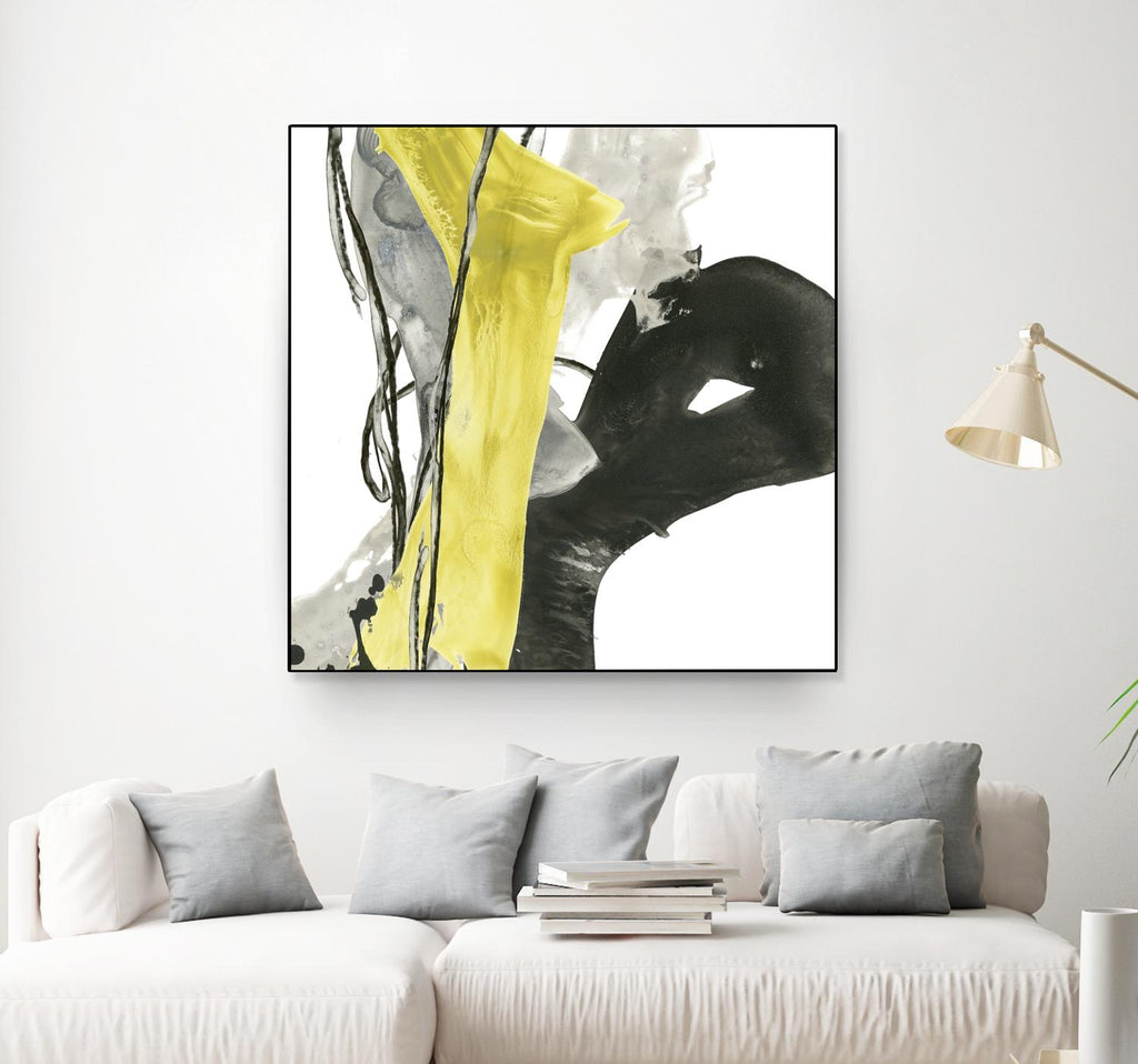 Citron Flux I by June Erica Vess on GIANT ART - yellow abstract