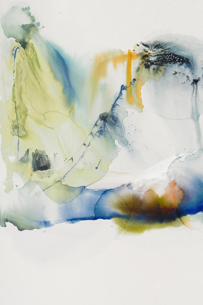 Terrain abstrait I par Sisa Jasper sur GIANT ART - abstrait bleu