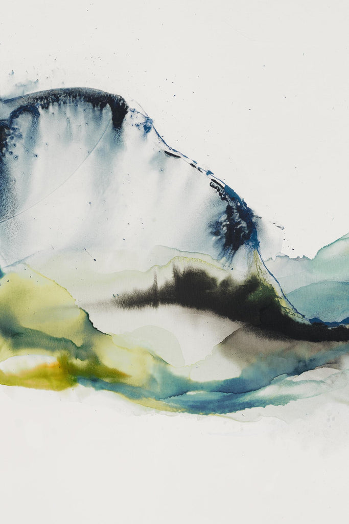 Terrain abstrait III par Sisa Jasper sur GIANT ART - abstrait bleu