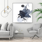 Blue & Black Splash I by Irena Orlov on GIANT ART - blue abstract