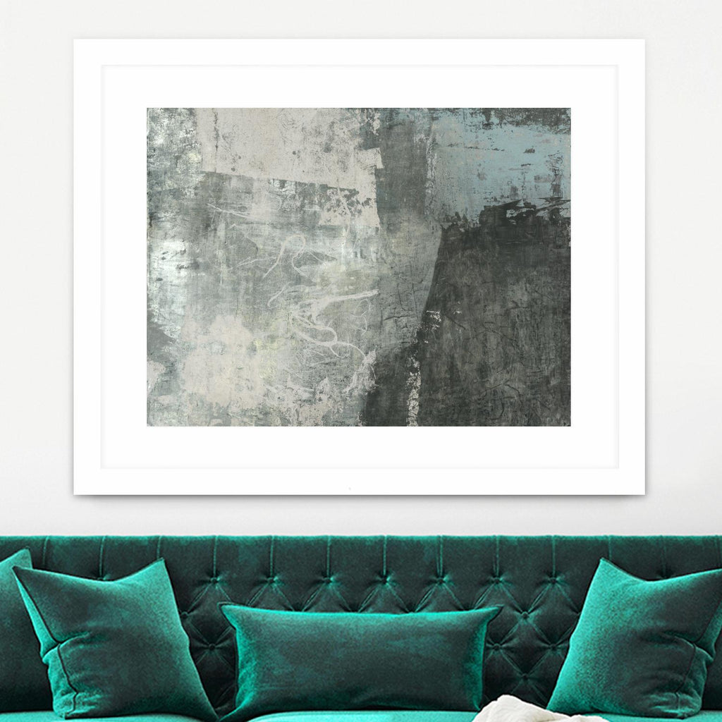 Black & Grey & Blue I by Studio W on GIANT ART - blue abstract