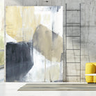 Neutral Divide I by Jennifer Goldberger on GIANT ART - brown abstract