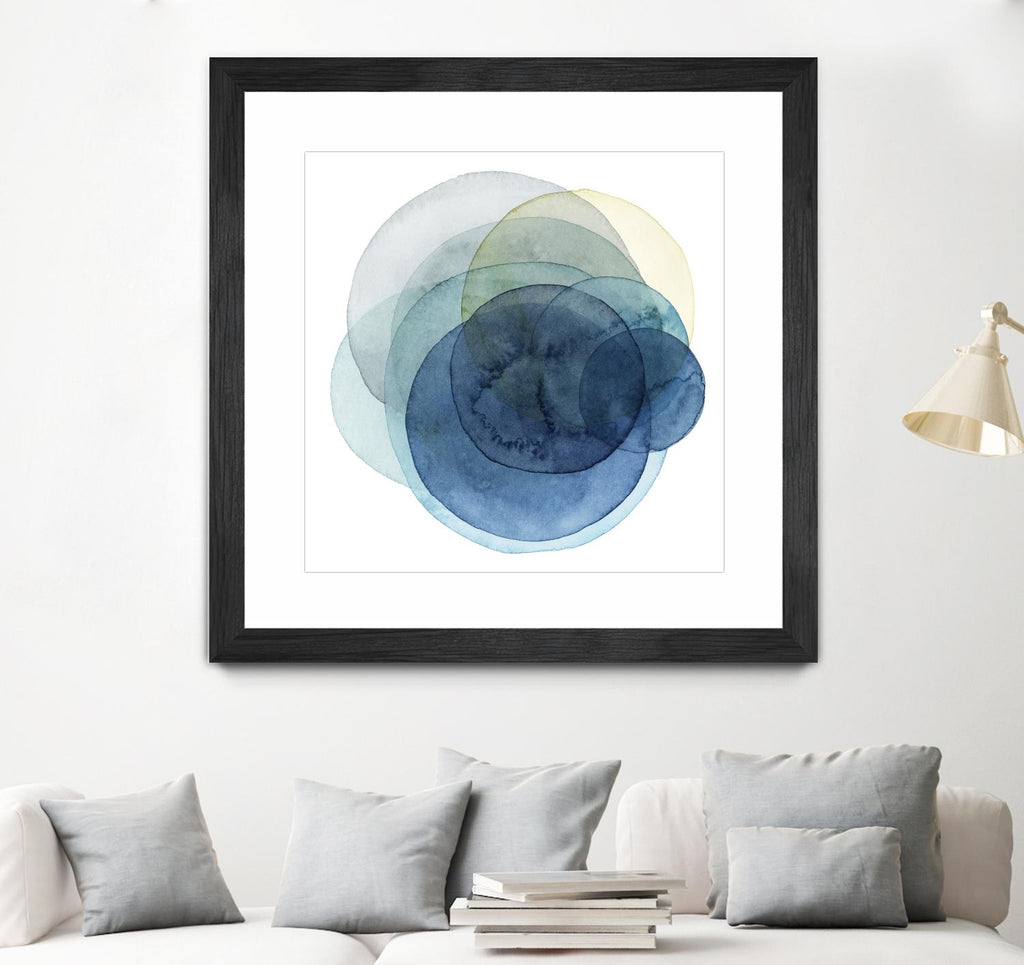Evolving Planets I by Grace Popp on GIANT ART - blue abstract