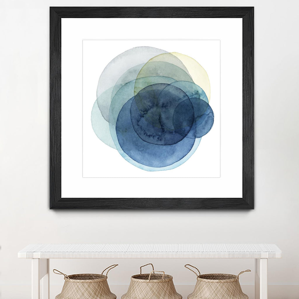 Evolving Planets I by Grace Popp on GIANT ART - blue abstract