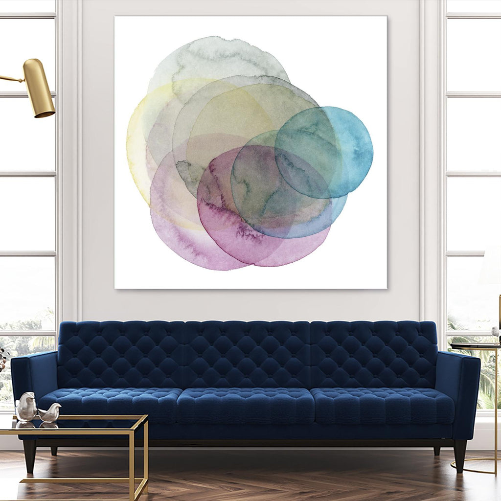Evolving Planets II by Grace Popp on GIANT ART - blue abstract