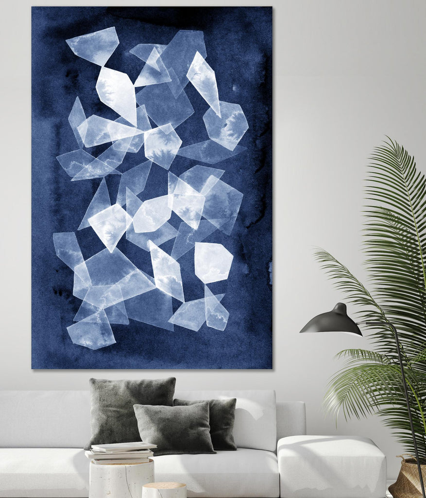 Indigo Glass II de Grace Popp sur GIANT ART - bleu abstrait