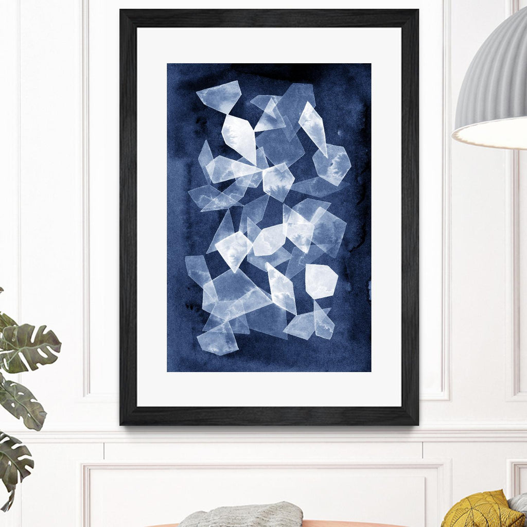 Indigo Glass II by Grace Popp on GIANT ART - blue abstract