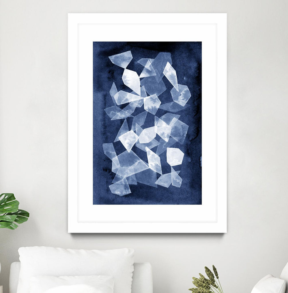 Indigo Glass II de Grace Popp sur GIANT ART - bleu abstrait