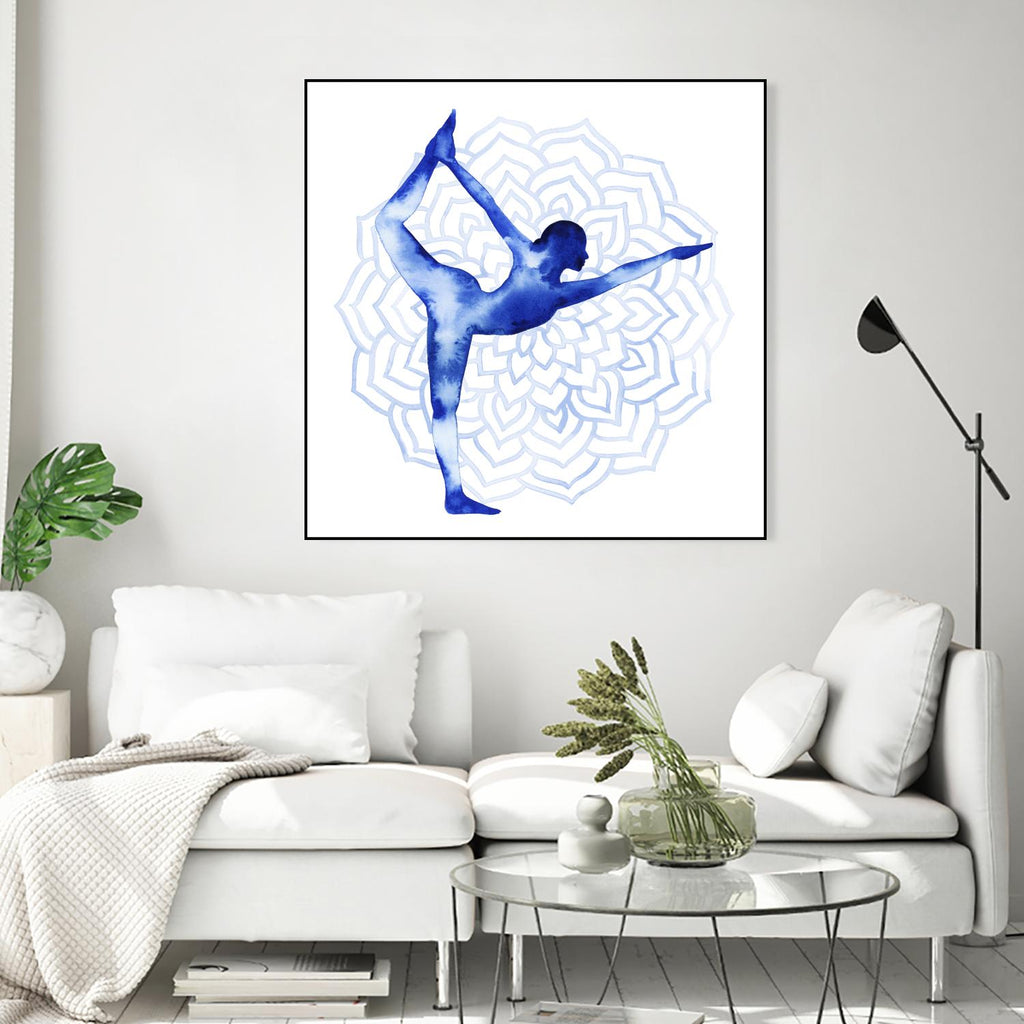 Yoga Flow I by Grace Popp on GIANT ART - blue leisure