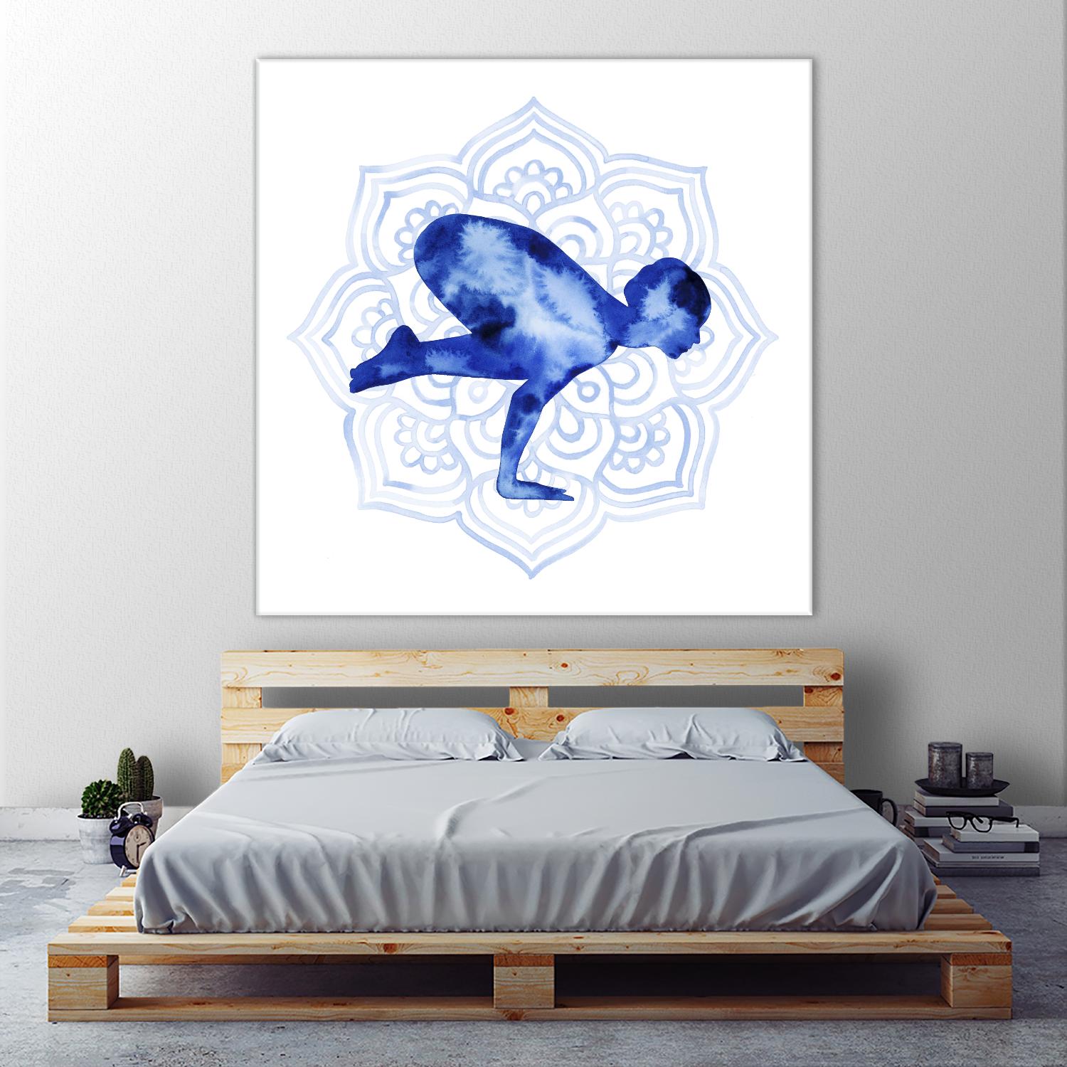 Yoga Flow IV by Grace Popp on GIANT ART - blue leisure