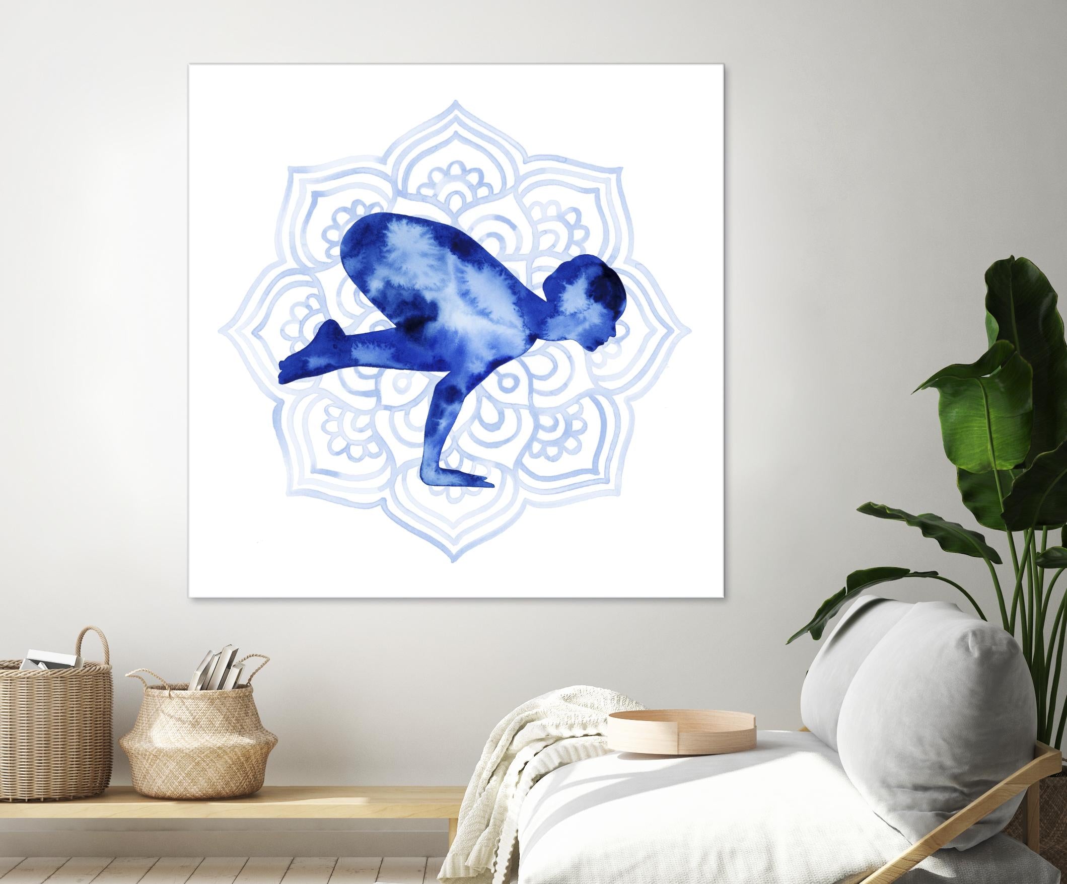 Yoga Flow IV by Grace Popp on GIANT ART - blue leisure