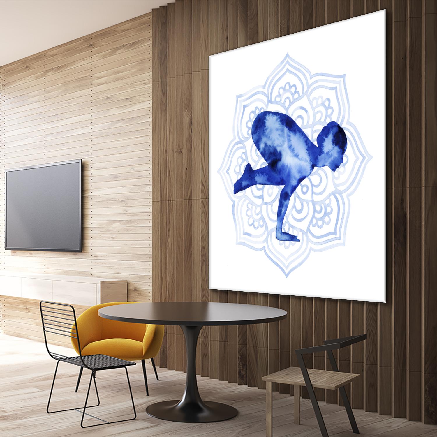 Yoga Flow IV by Grace Popp on GIANT ART - blue leisure