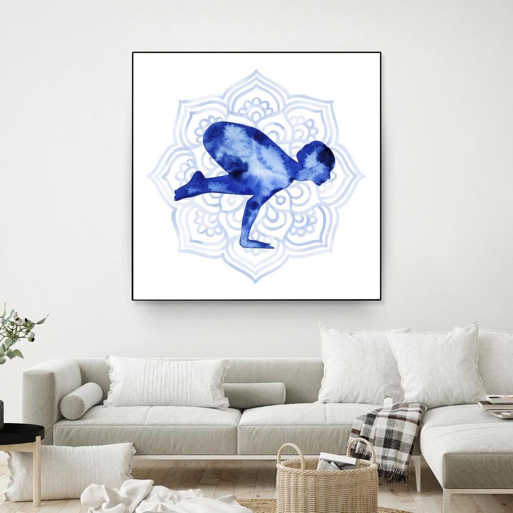Yoga Flow IV by Grace Popp on GIANT ART - blue leisure