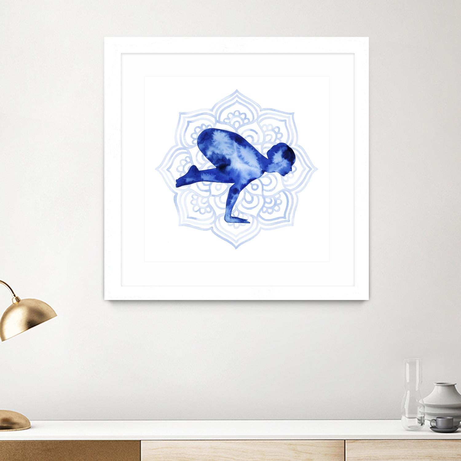 Yoga Flow IV by Grace Popp on GIANT ART - blue leisure