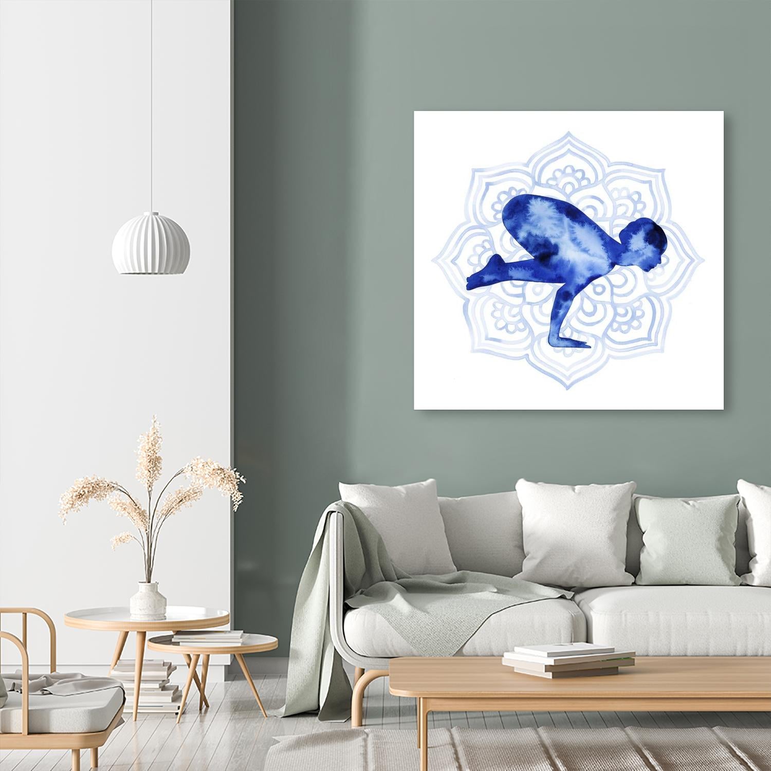 Yoga Flow IV by Grace Popp on GIANT ART - blue leisure