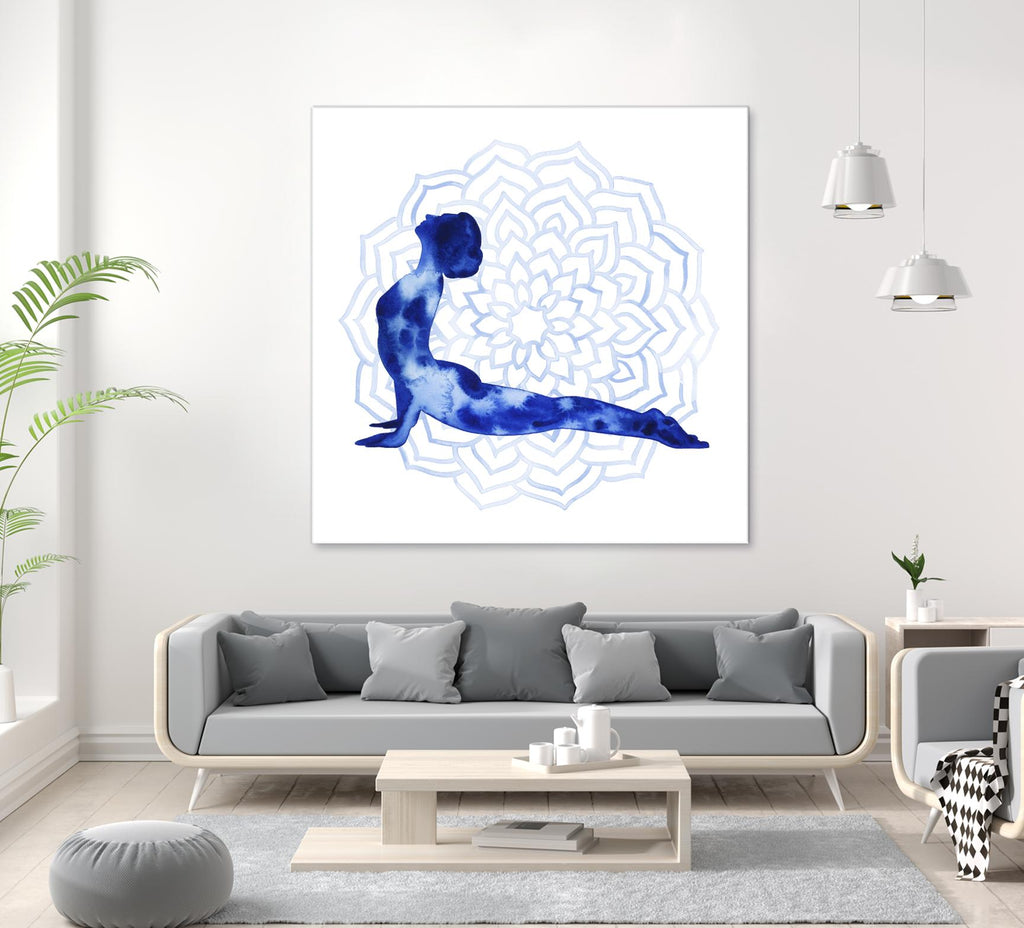 Yoga Flow VI by Grace Popp on GIANT ART - blue leisure