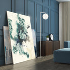 Teal Tributary I by Jennifer Goldberger on GIANT ART - green abstract