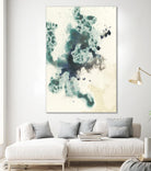 Teal Tributary I by Jennifer Goldberger on GIANT ART - green abstract