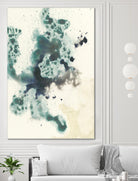 Teal Tributary I by Jennifer Goldberger on GIANT ART - green abstract