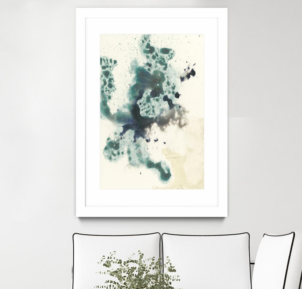 Teal Tributary I by Jennifer Goldberger on GIANT ART - green abstract