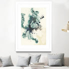 Teal Tributary I by Jennifer Goldberger on GIANT ART - green abstract