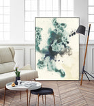 Teal Tributary I by Jennifer Goldberger on GIANT ART - green abstract