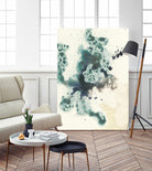 Teal Tributary I by Jennifer Goldberger on GIANT ART - green abstract